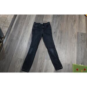 Madewell High Rise Skinny Jeans Womens Size 28 Black Stretch Denim